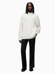 AllSaints White Kosmic Crew Jumper - Image 6 of 10