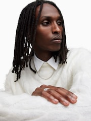 AllSaints White Kosmic Crew Jumper - Image 7 of 10