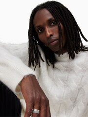 AllSaints White Kosmic Crew Jumper - Image 8 of 10