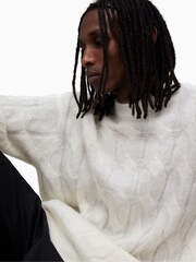 AllSaints White Kosmic Crew Jumper - Image 9 of 10