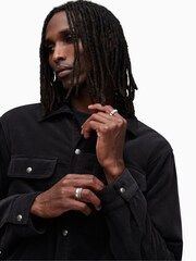 AllSaints Black Vega 100% Cotton Shirt - Image 5 of 6
