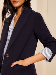 Friends Like These Navy Petite Twill Tailored Single Button Coat - Image 2 of 4