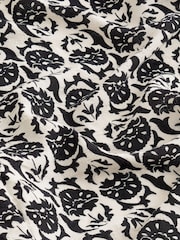 White/Black Puff Sleeve Tie Cover Up Top - Image 6 of 6