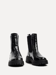 Linzi Black Andrea Soft Stud Detail Sole Chelsea Boots - Image 3 of 5