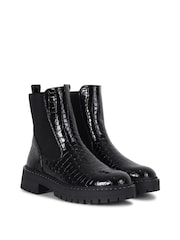 Linzi Black Andrea Soft Stud Detail Sole Chelsea Boots - Image 4 of 5