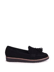 Linzi Blue Samson Slip-Ons Loafers With Tassle Trim - Image 2 of 4
