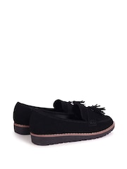 Linzi Blue Samson Slip-Ons Loafers With Tassle Trim - Image 3 of 4