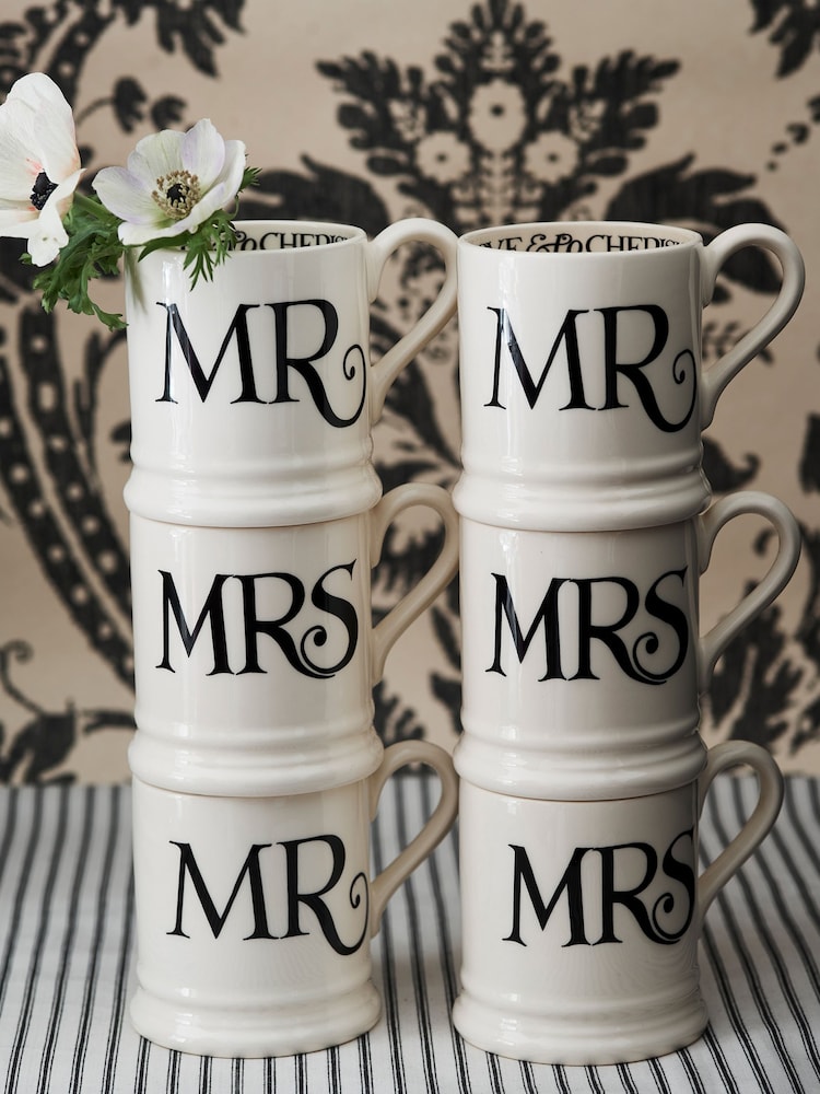 Emma Bridgewater Komplet 2 črnih toastov Mr & 1/2 Pint Mugs Boxed - Slika 1 iz 5