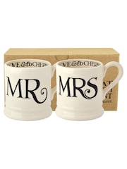 Emma Bridgewater Komplet 2 črnih toastov Mr & 1/2 Pint Mugs Boxed - Slika 2 iz 5