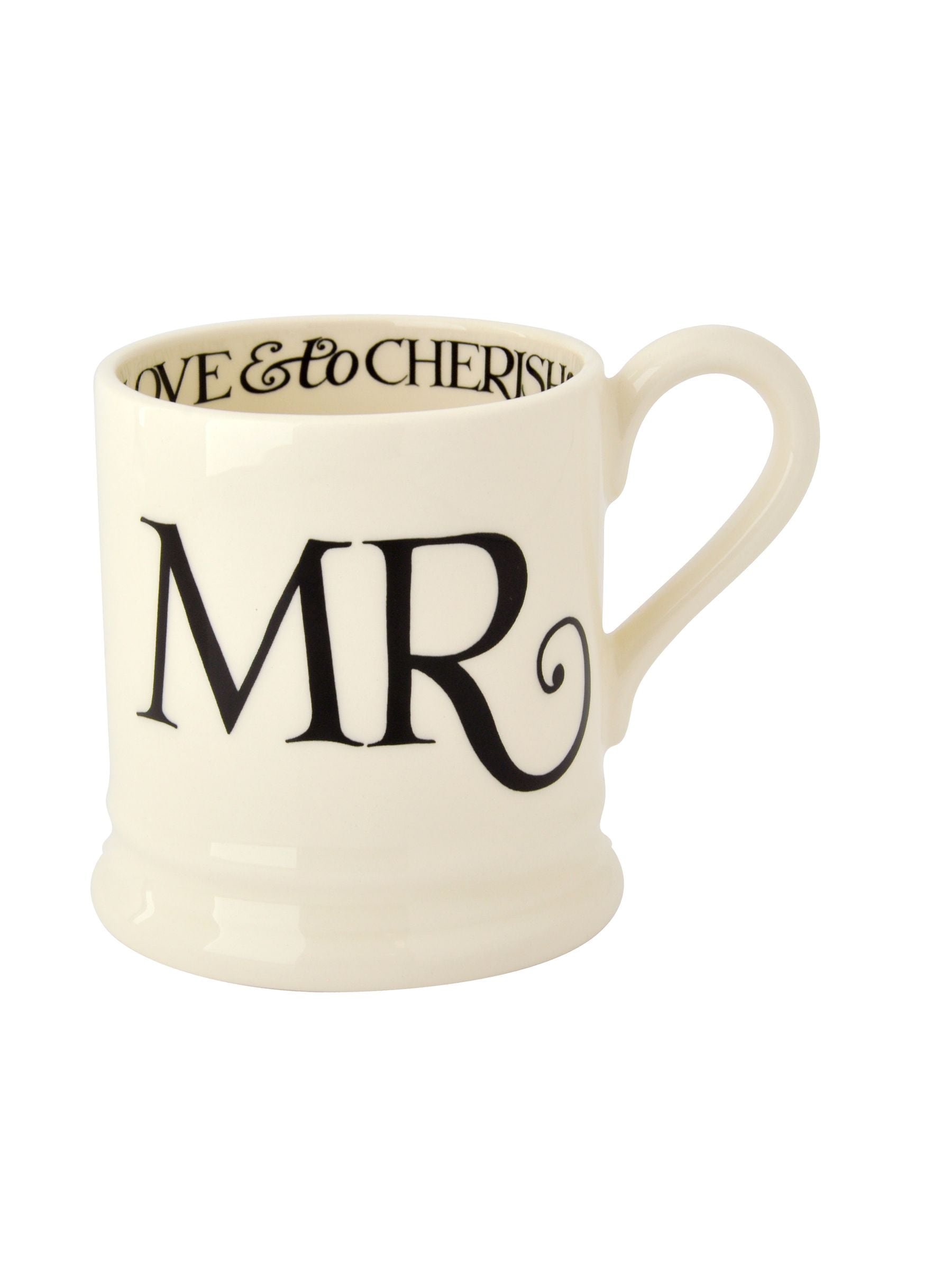 Emma Bridgewater Set of 2 Toast Mr & Mrs 1/2 Pint Mugs