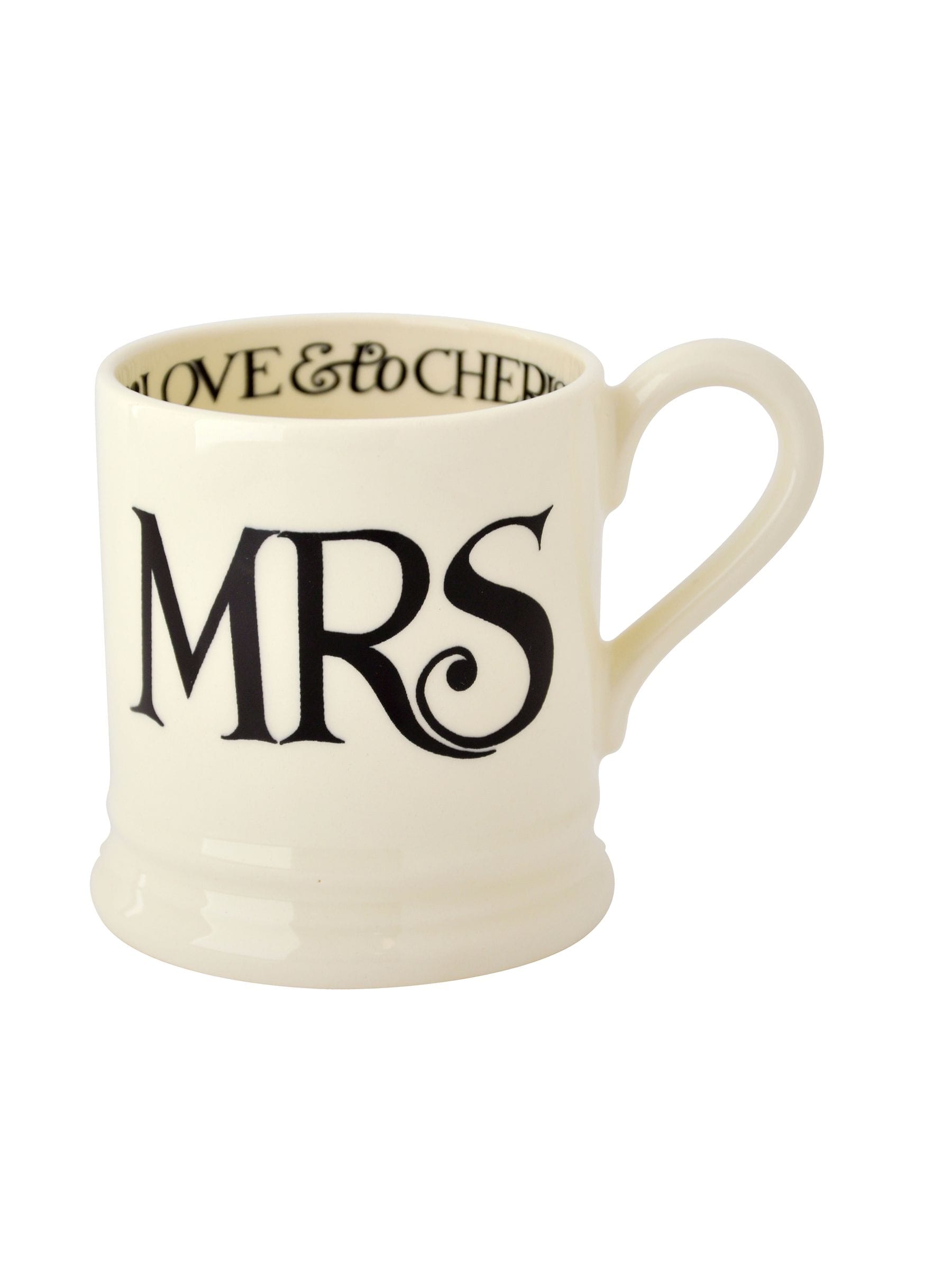 Emma Bridgewater Set of 2 Toast Mr & Mrs 1/2 Pint Mugs