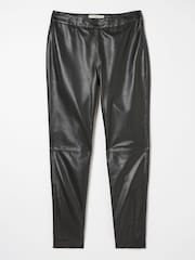 FatFace Black Lana Leather Tapered Trousers - Image 6 of 6