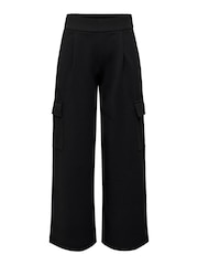 JDY Black Wide Leg Utility Pocket Detail Trousers - Image 4 of 6