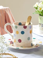 Emma Bridgewater Cream Polka Dot 1/2 Pint Mug - Image 1 of 4