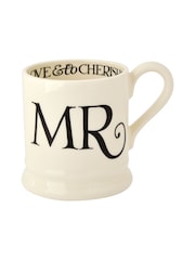 Emma Bridgewater Set of 2 Cream Black Toast Mr & Mr 1/2 Pint Mugs Boxed - Image 3 of 4