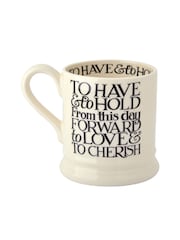 Emma Bridgewater Set of 2 Cream Black Toast Mr & Mr 1/2 Pint Mugs Boxed - Image 4 of 4