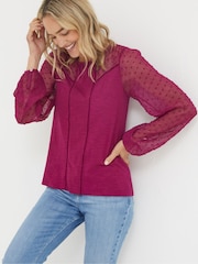FatFace Purple Charlee Top - Image 1 of 4