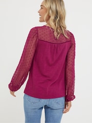 FatFace Purple Charlee Top - Image 2 of 4