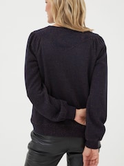 FatFace Blue Noa Sparkle Sweatshirt - Image 2 of 4