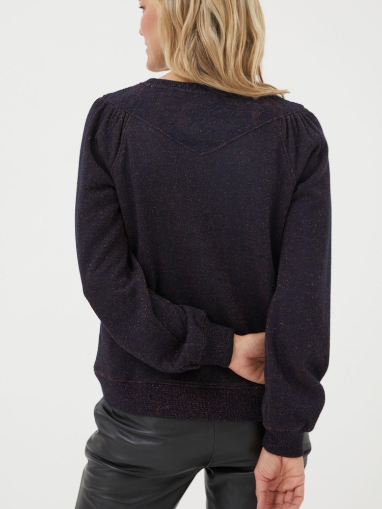 FatFace Blue Noa Sparkle Sweatshirt - Image 2 of 4