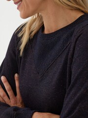 FatFace Blue Noa Sparkle Sweatshirt - Image 3 of 4