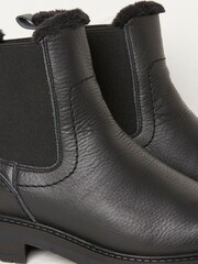 FatFace Black Blake Faux Fur Lined Chelsea Boots - Image 4 of 5