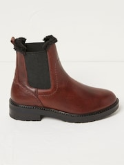FatFace Red Blake Faux Fur Lined Chelsea Boots - Image 4 of 4