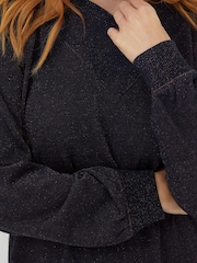 FatFace Blue Noa Sparkle Sweat Dress - Image 3 of 3