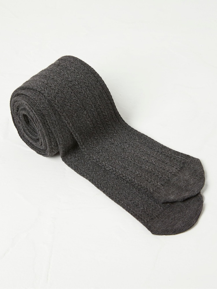 FatFace Grey Cable Tights - Image 1 of 2