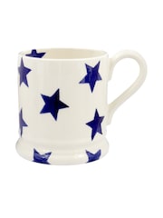 Emma Bridgewater Cream Blue Star 1/2 Pint Mug - Image 2 of 4