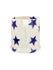 Emma Bridgewater Cream Blue Star 1/2 Pint Mug - Image 3 of 4