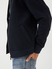 FatFace Blue Kennack Wool Bomber Jacket - Image 4 of 5