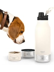 Asobu White Buddy 3-in-1 Dog Bowl Water Bottle - Image 1 of 4