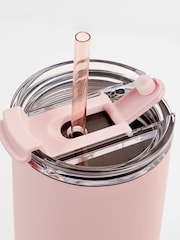 Asobu Pink Aqualina Drinks Tumbler With Built In Straw - Image 3 of 4