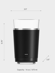 Asobu Black Beer Glass with Insulated Double Walled Sleeve - Image 3 of 4