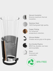 Asobu Black Beer Glass with Insulated Double Walled Sleeve - Image 4 of 4