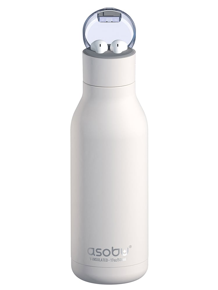 Asobu White Earphone H2 Audio Insulated Water Bottle - Image 1 of 4