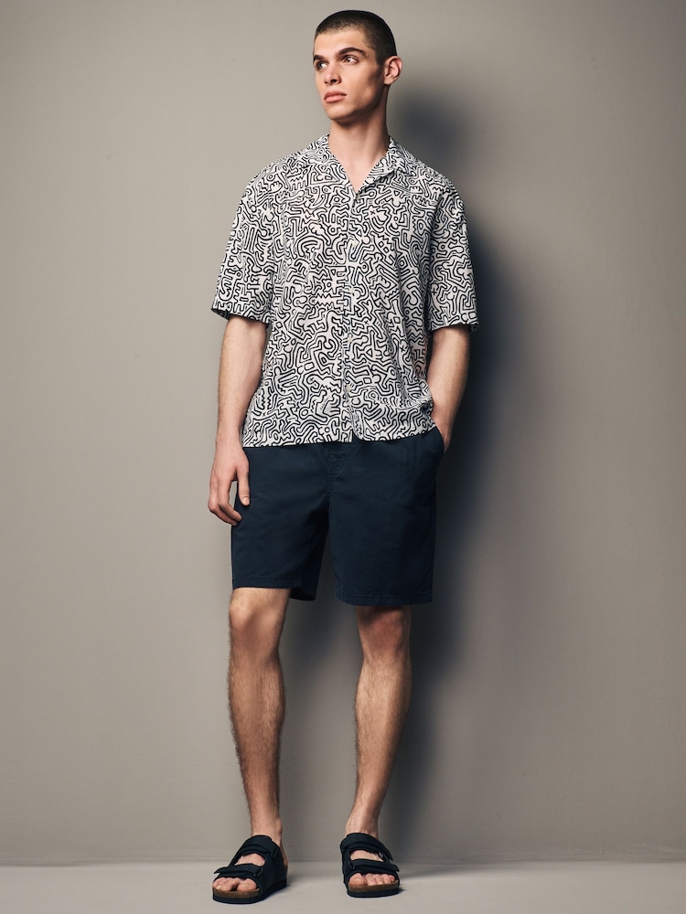 Black/White Keith Haring Printed Short Sleeve Shirt - Image 2 of 8