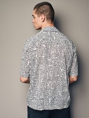 Black/White Keith Haring Printed Short Sleeve Shirt - Image 3 of 8