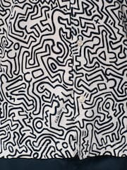 Black/White Keith Haring Printed Short Sleeve Shirt - Image 5 of 8