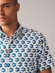 Blue Scion Printed Short Sleeve Shirt - Image 1 of 7