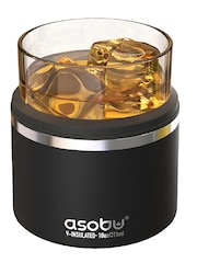 Asobu Black Insulated “On the Rocks” Drinks Glass Sleeve - Image 1 of 4