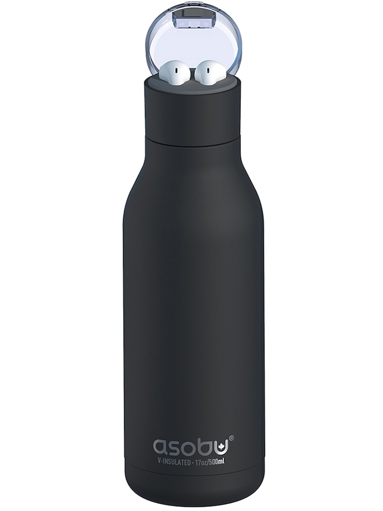 Asobu Black Earphone H2 Audio Insulated Water Bottle - Image 1 of 3