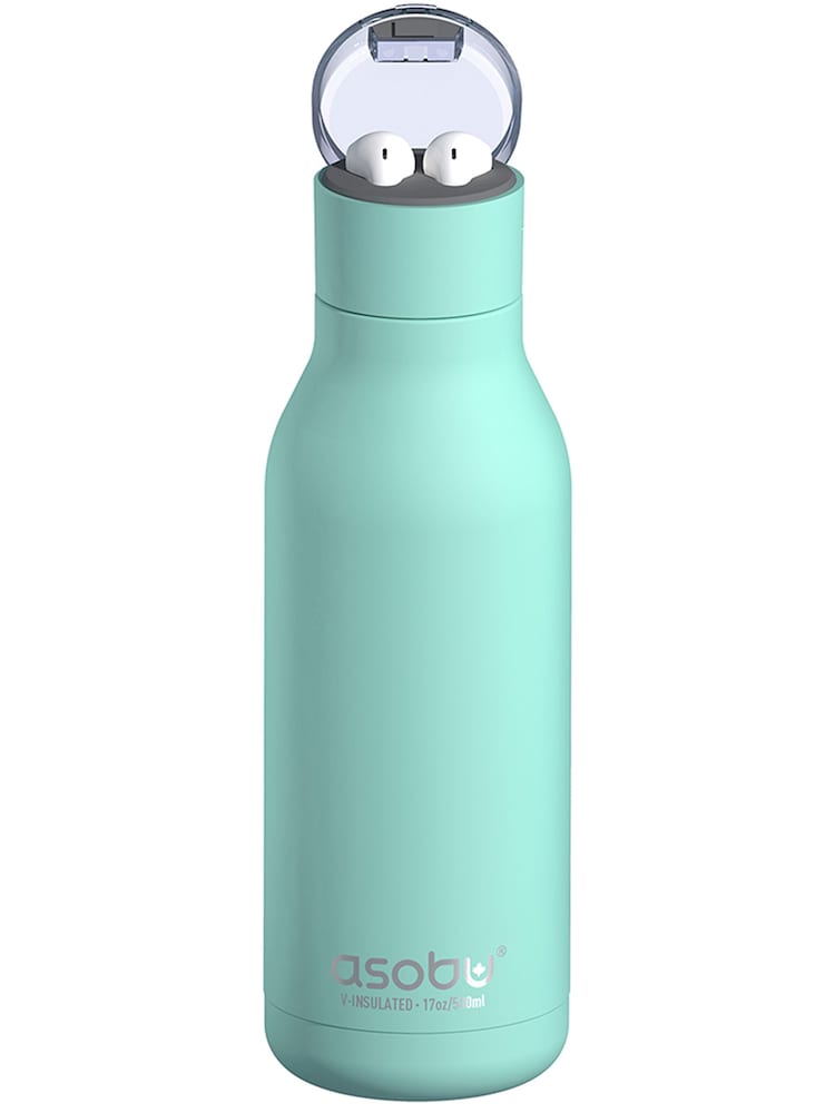 Asobu Blue Earphone H2 Audio Insulated Water Bottle - Image 1 of 4