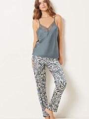 ETAM Blue Judith Pyjamas 3 Piece Set - Image 3 of 5