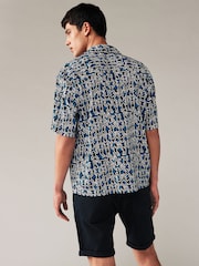 Navy Blue Keith Haring Printed Short Sleeve Shirt - Image 3 of 7