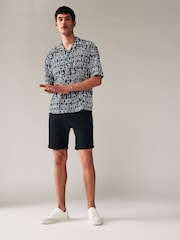 Navy Blue Keith Haring Printed Short Sleeve Shirt - Image 4 of 7