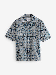 Navy Blue Keith Haring Printed Short Sleeve Shirt - Image 5 of 7
