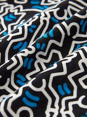 Navy Blue Keith Haring Printed Short Sleeve Shirt - Image 7 of 7