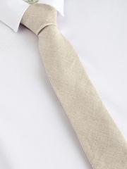 Neutral 100% Linen Tie (1-16yrs) - Image 1 of 5